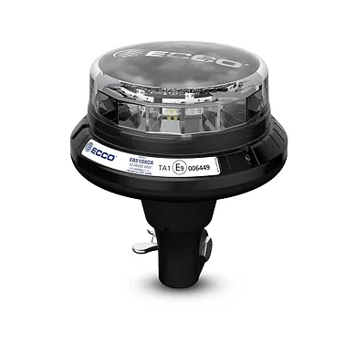 LED advarsellys 12-24V R65 Orange/Transp./CISPR/IP69K/Put-on