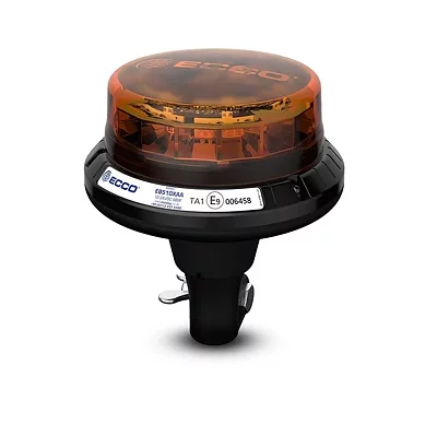 LED Strobelys 12-24V R65 Oransje / CISPR25 / IP69K / Plug-on