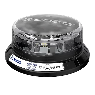 LED-advarsellys 12-24V R65 Orange / Transp. /CISPR / IP69K / 3-bolte