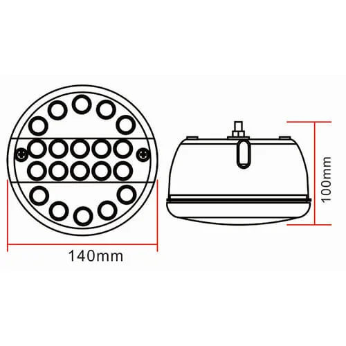 LED Baklys 12-24V uten kabel - 10