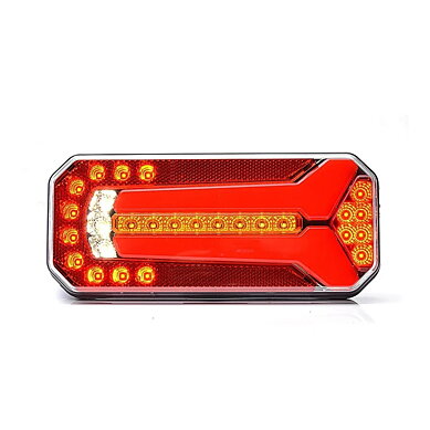 LED rear light universal 12-24v 7-PIN AMP, H+V mounting