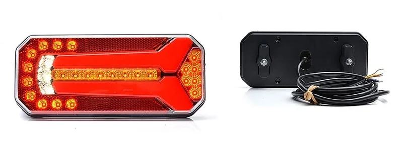 LED rear light universal 12-24v 200cm cable H+V mounting - 2