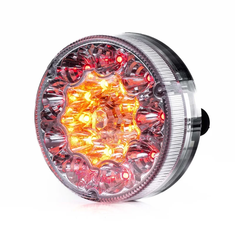 LED rear light round, transparent lens 12-24v 50cm cable - 3