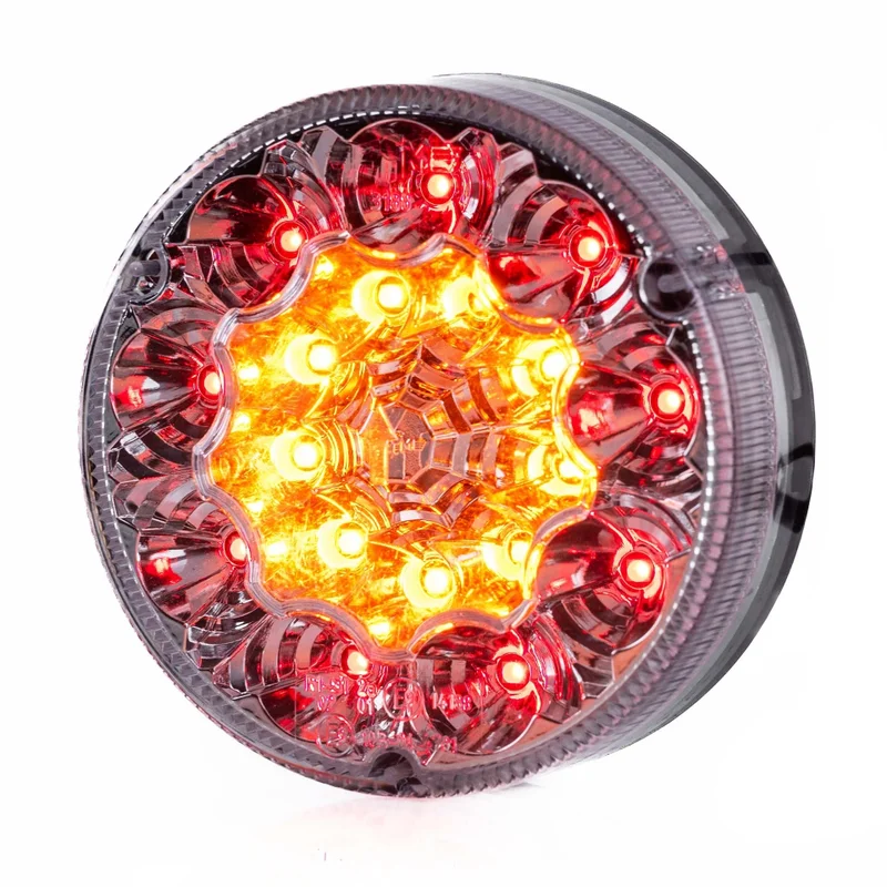 LED rear light round, transparent lens 12-24v 50cm cable - 2