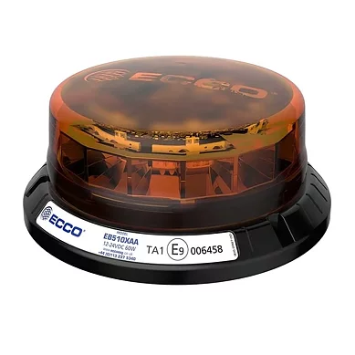 LED-varsellys 12-24V R65 oransje / CISPR25 / IP69K 3 bolt