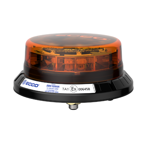 LED-varningsljus 12-24V R65 orange / CISPR25 / IP69K 1-bult