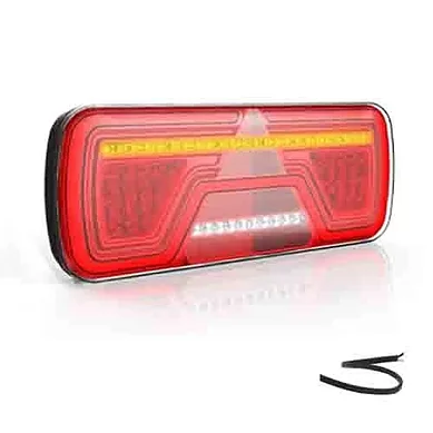 Vänster LED Neon Bakljus med dynamisk blinkers 12-24V 200cm kabel