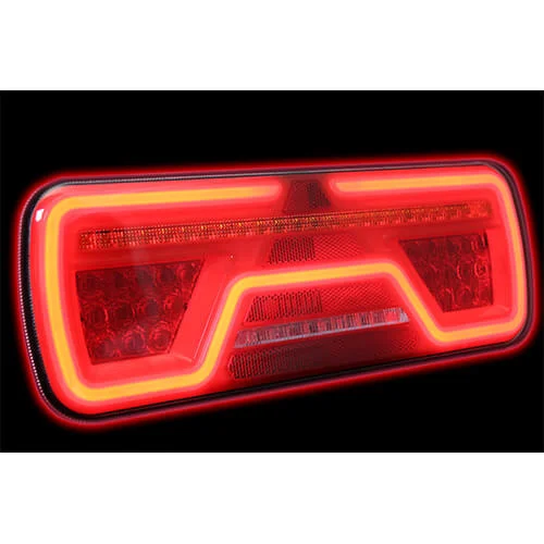 Venstre LED Neon Baklys med dynamisk blinklys 12-24V 200cm kabel - 4