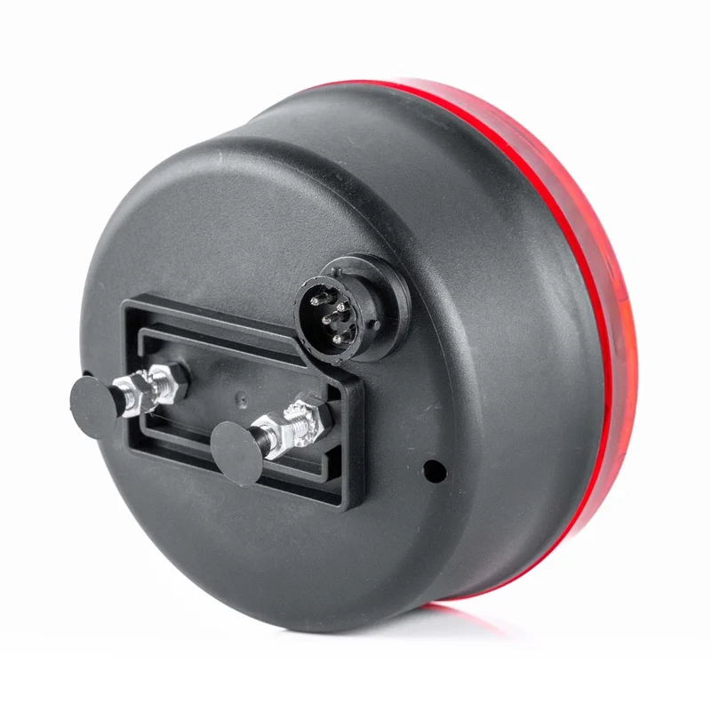 LED ADR-Baklys, rød-gul linse, D-hom, 12-24V 5-PIN - 5