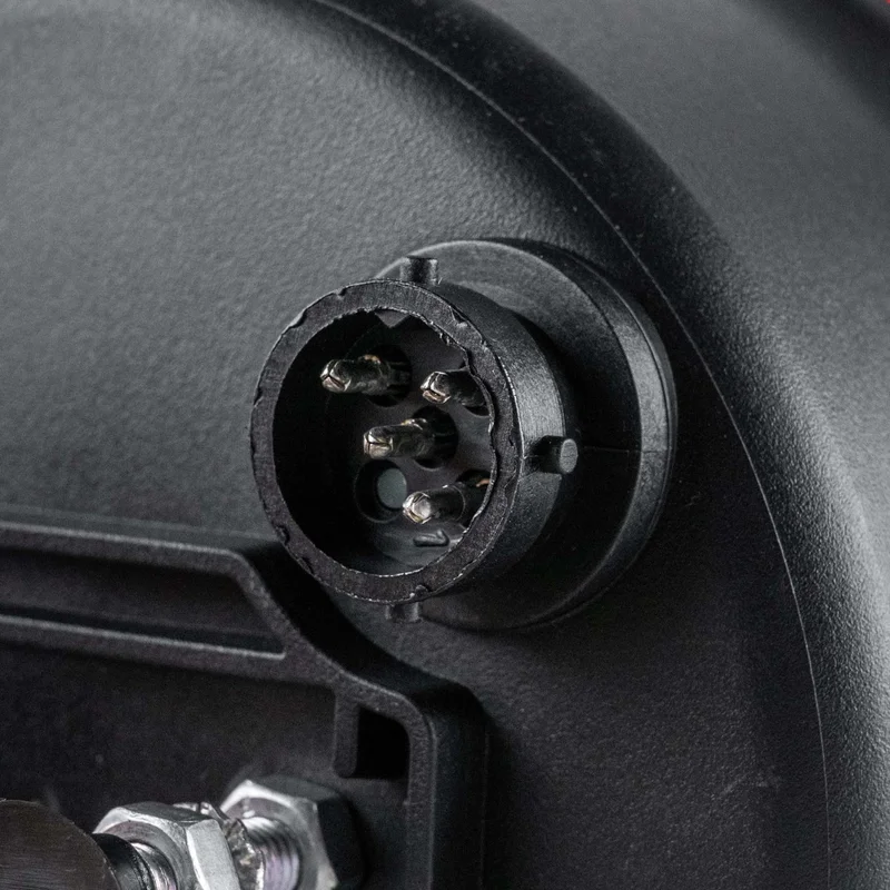 LED ADR-Baklys, rød-gul linse, D-hom, 12-24V 5-PIN - 6