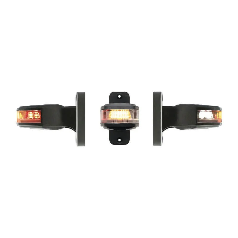LED Sidemarkeringslys Venstre 12-24V 30cm kabel rød/hvit/amber - 2