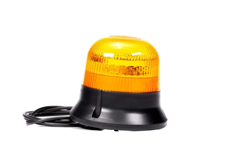 LED warning light R65, single flash, 3-bolt, 12-24V 1.5m cable