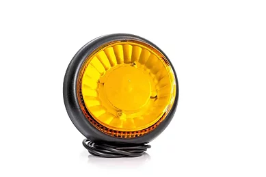 LED warning light R65, double flash, 1-bolt, 12-24V 1.5m cable