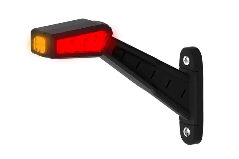 LED Sidemarkeringslys Venstre 12-36V 30cm. kabel rød/hvit/amber