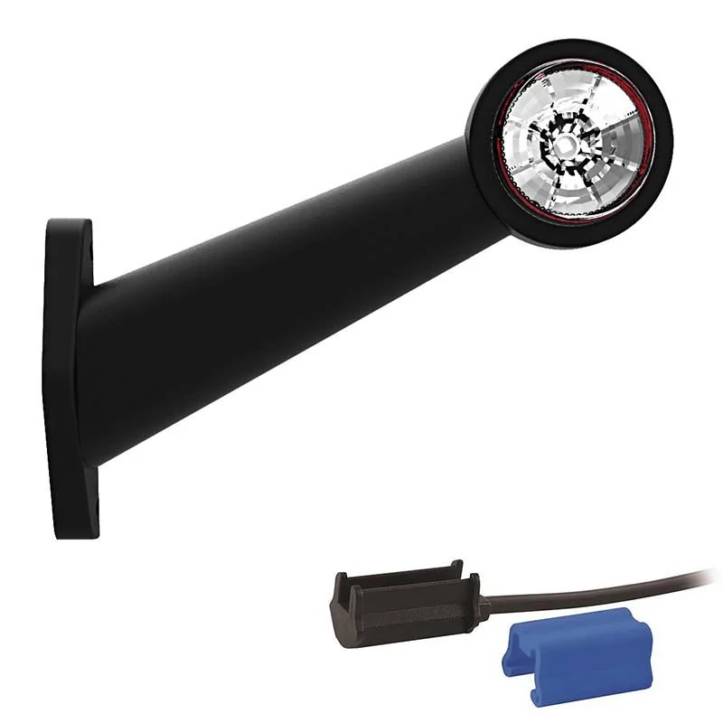 LED side marker light Left angled stem 12-24v 0.75mm². connector