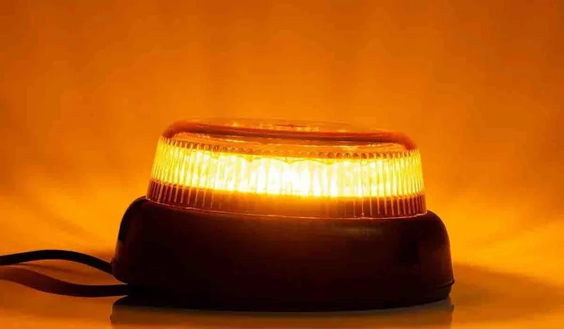 LED-varningsljus R65, dubbel blixt, Magnet, 12-24V 7,8m kabel - 3