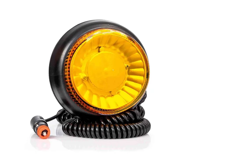 LED-varningsljus R65, dubbel blixt, Magnet, 12-24V 7,8m kabel - 2