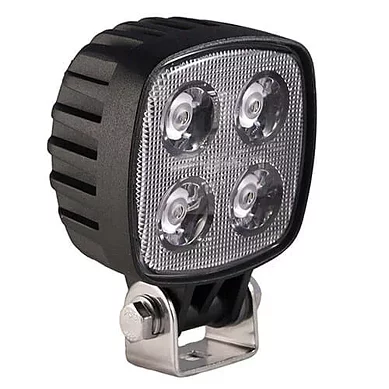 LED arbeidslys | 12 watt | 1000 lumen | 10-80v | Flombjelke svart
