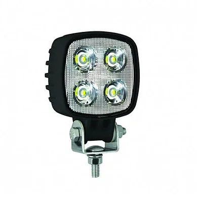 LED arbeidslys | 12 watt | 1000 lumen | 12-24v | Flombjelke svart