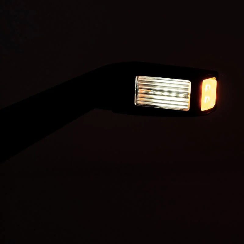 LED Sidomarkeringsljus Vänster vinklad arm 12-36V 30cm kabel. - 5