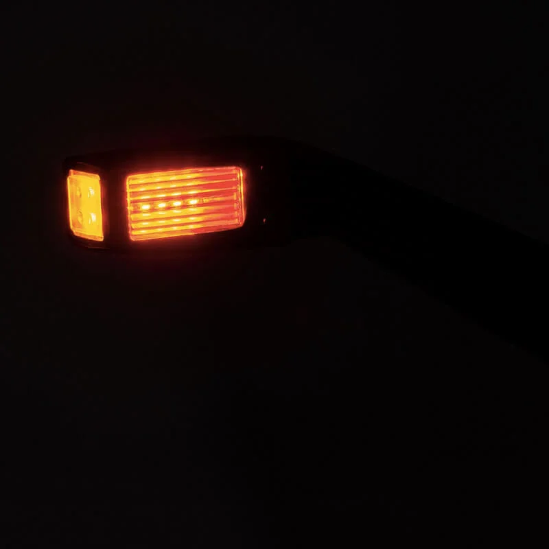 LED Sidomarkeringsljus Vänster vinklad arm 12-36V 30cm kabel. - 6