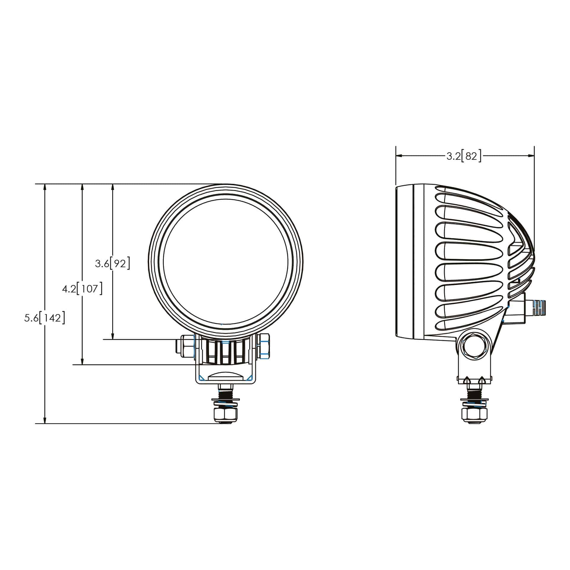 LED Rød pil gaffeltruck sikkerhedslys 10-60v - 2