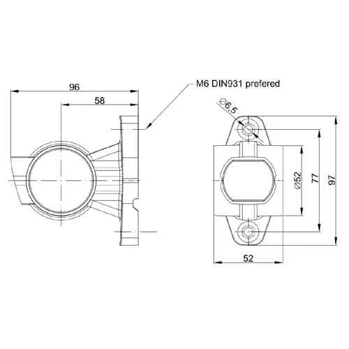 LED side marker light Left short stem 12-24v 1.5mm². connector - 4