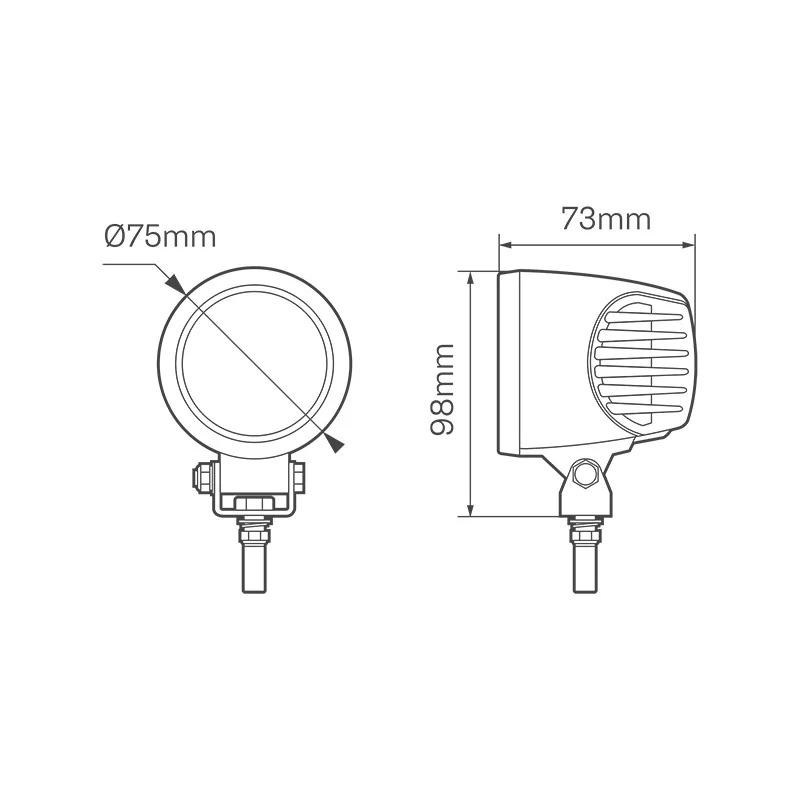 LED blå Spot gaffeltruck |10-80v - 4