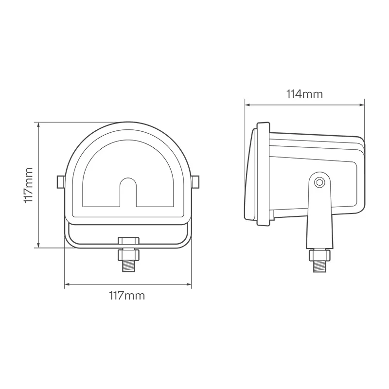RED line semi-circle forklift light | 10-80v - 5