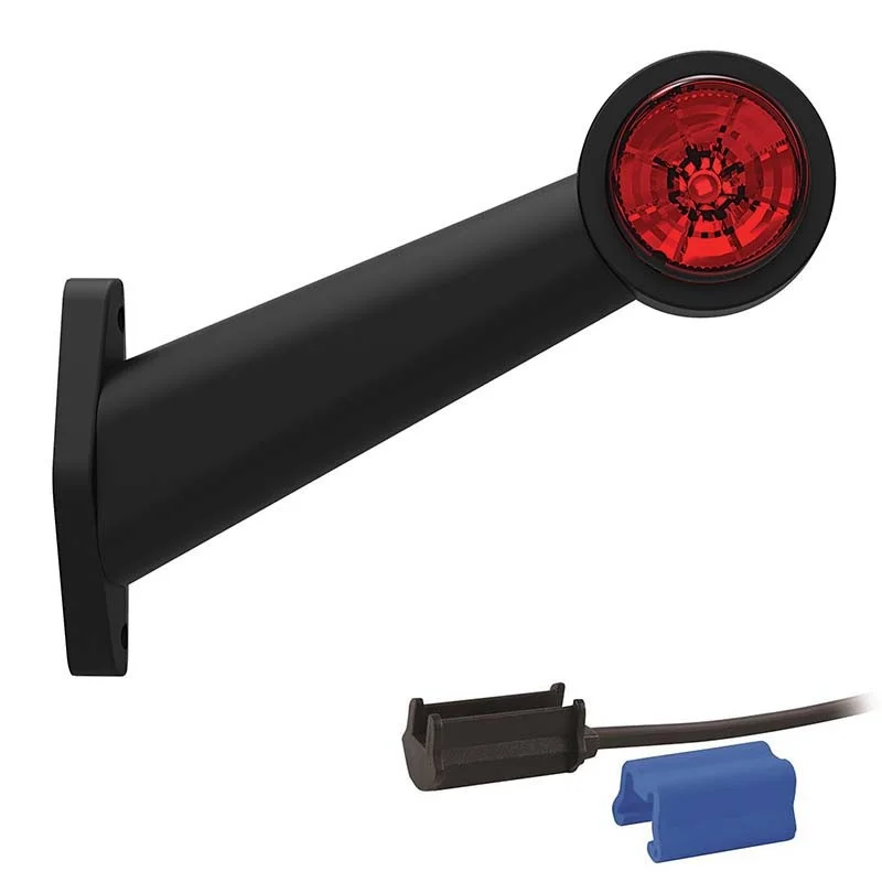 LED Sidomarkeringsljus Höger vinklad arm 12-36V 0.75mm². kontakt