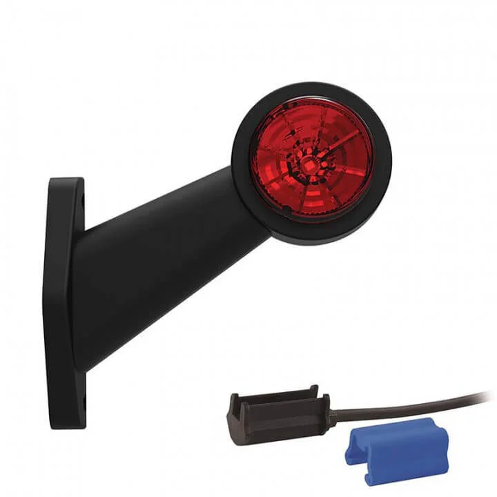 LED Sidemarkeringslys Høyre vinklet arm 12-36V 0.75mm². kontakt