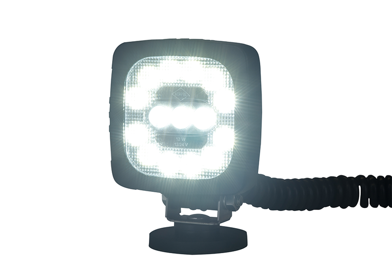 LED-työvalo magneettijalustalla 1000lm - 12W - 12-24v - 4