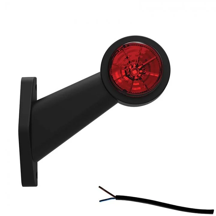 LED Sidemarkeringslys Høyrevinklet arm 12-36V 20cm kabel