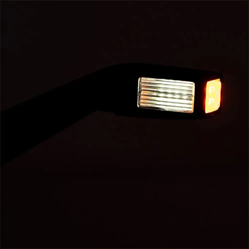 Översättningen blir: LED Sidomarkeringsljus Höger vinklad arm 12-36V 30cm. kabel. - 5