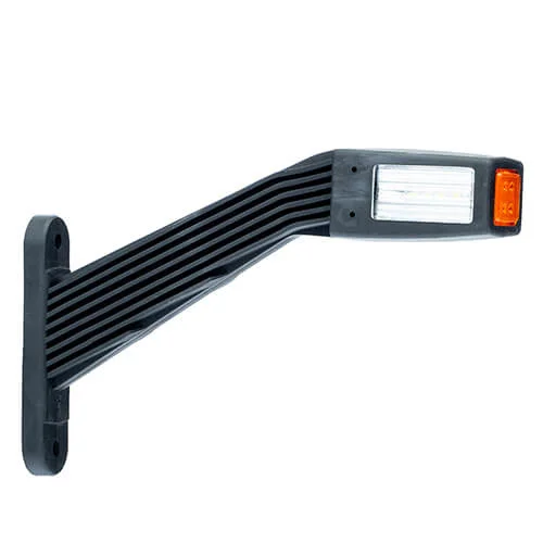 Översättningen blir: LED Sidomarkeringsljus Höger vinklad arm 12-36V 30cm. kabel.