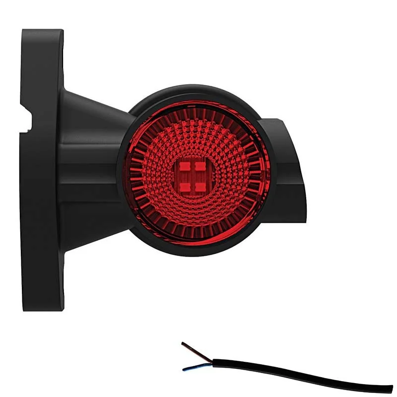 LED Sidemarkeringslys Høyre kort arm 12-36V 20cm. kabel.