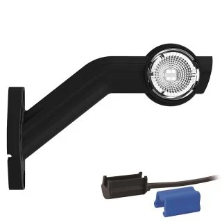 LED side marker light with angled stem Left 12-24v 0.75mm². connector