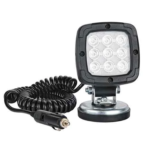 LED arbeidslys 1000 lumen på magnetisk base 12-24v 7.8m krøllete ledning