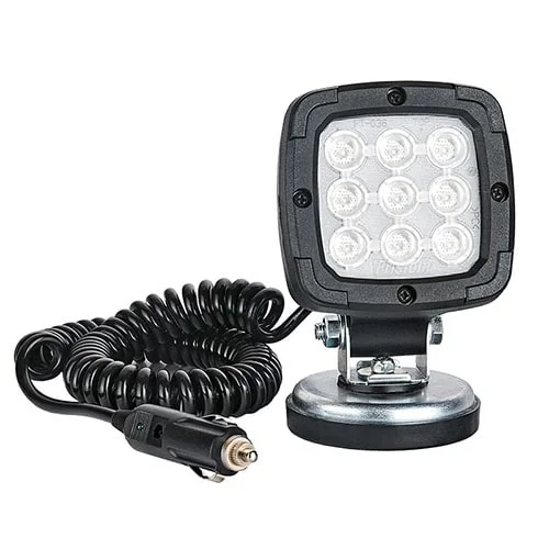 LED-työvalo 1700 lumen magneettijalustalla 12-24v 7.8m kierrejohto