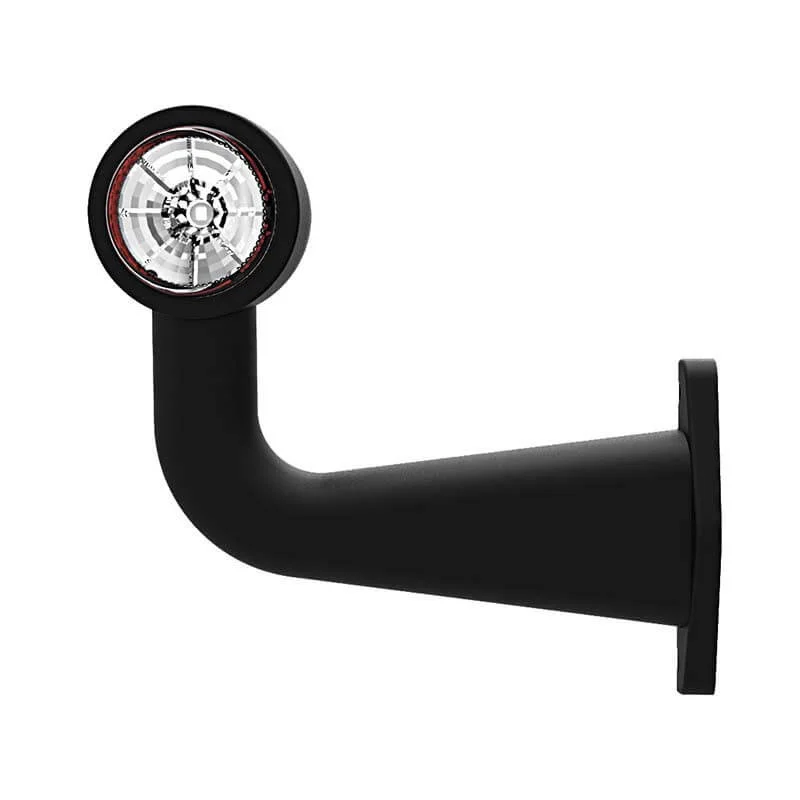 LED Sidomarkeringsljus med vinklad arm Höger 12-36V 20cm kabel. - 2