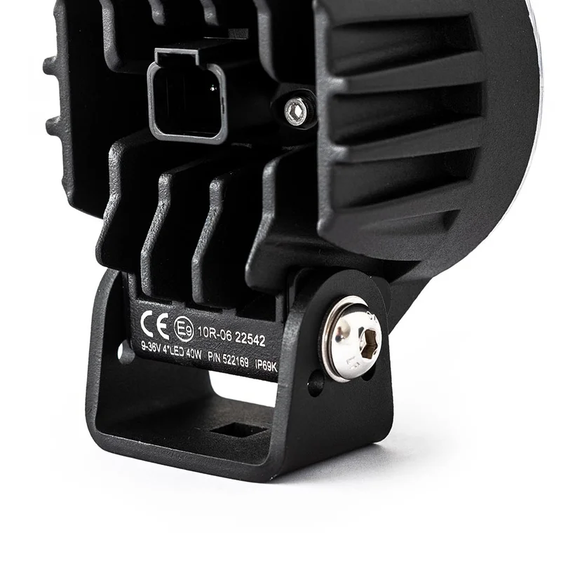 LED arbeidslys rund | 3800 lumen | 40Watt | innebygd kontakt | 9-36v - 6