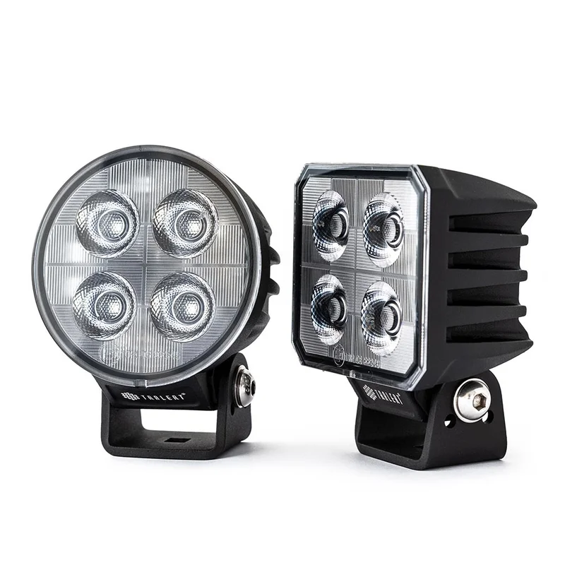 LED arbeidslys rund | 3800 lumen | 40Watt | innebygd kontakt | 9-36v - 9