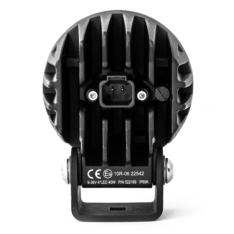 LED arbeidslys rund | 3800 lumen | 40Watt | innebygd kontakt | 9-36v - 5