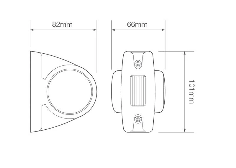 LED Sidemarkeringslys med kort arm 12-24V 20 cm kabel. - 2