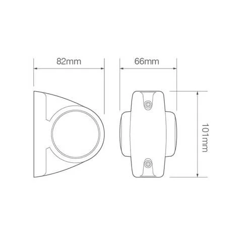 LED Sidomarkeringsljus med kort arm 12-24V 20 cm kabel. - 4