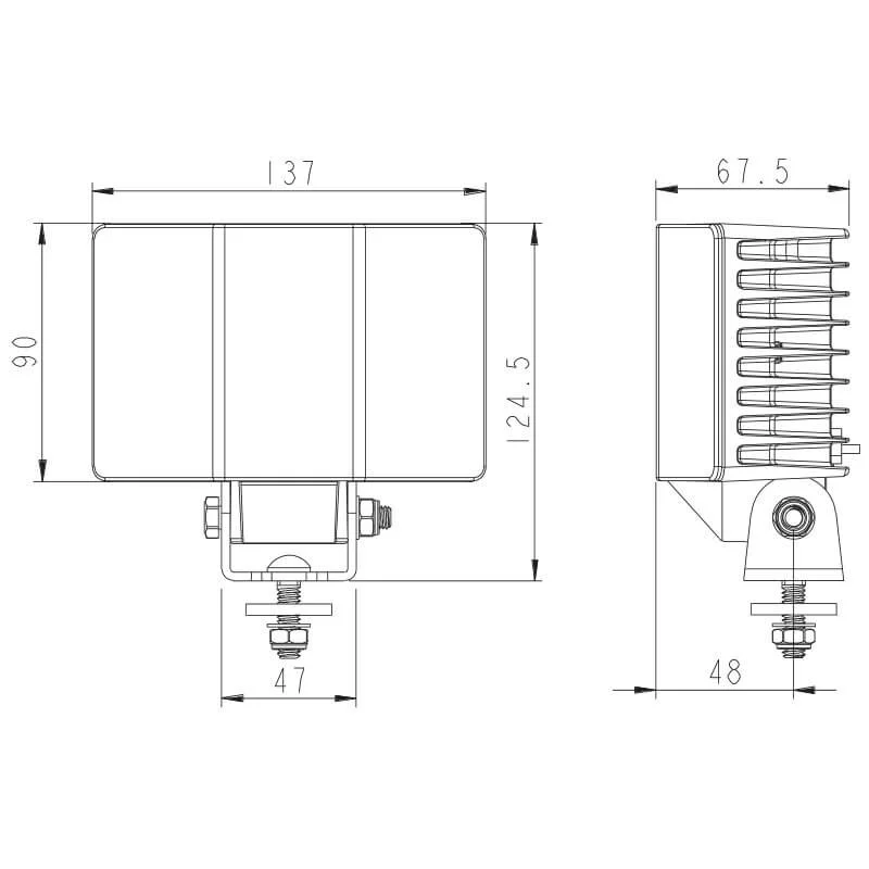LED arbeidslys | 5600 lumen | 60 watt | IP69K | Deutsch - 9