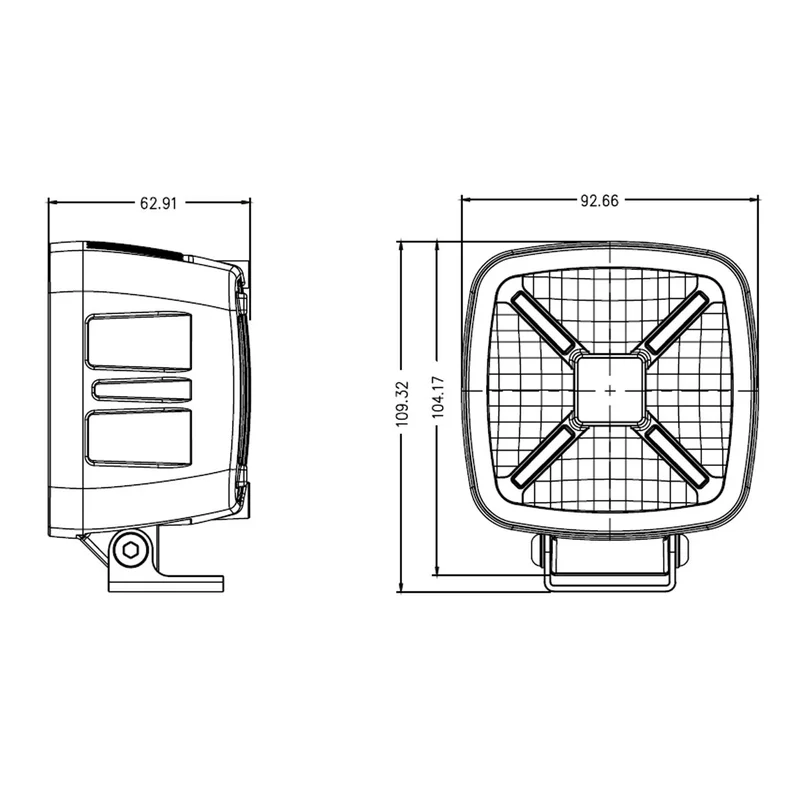 LED work light with position lights (RWA) 10-30v | 400cm cable - 8