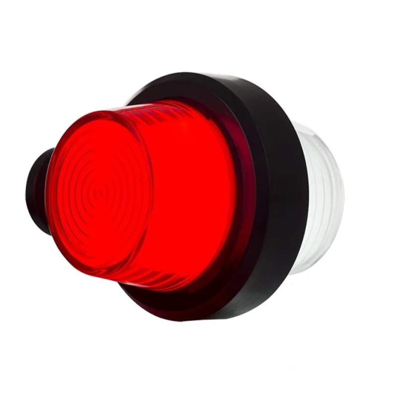 LED Svenskt sidomarkeringsljus kort arm frostad lins 12-24V.