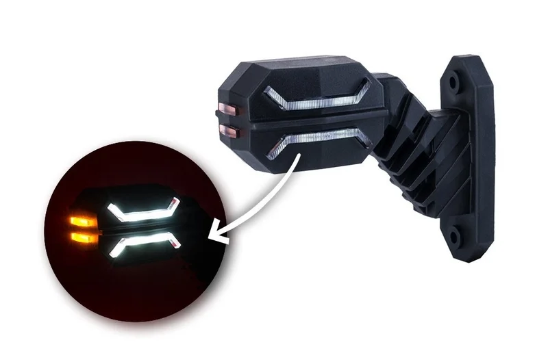 LED Wide beam lamp compact right 12-24v