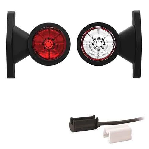 LED wide beam lamp with short stem 12-24v 1.5mm². connector